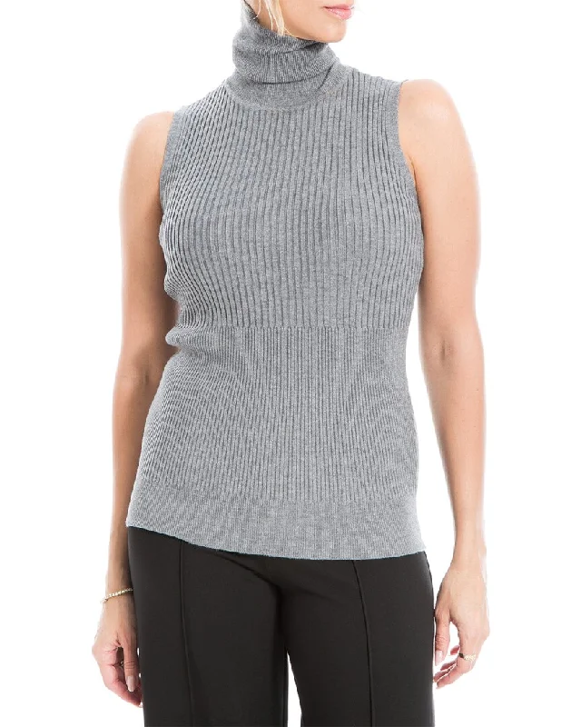 Men's SweatersMax Studio Sleeveless Ribbed Sweater