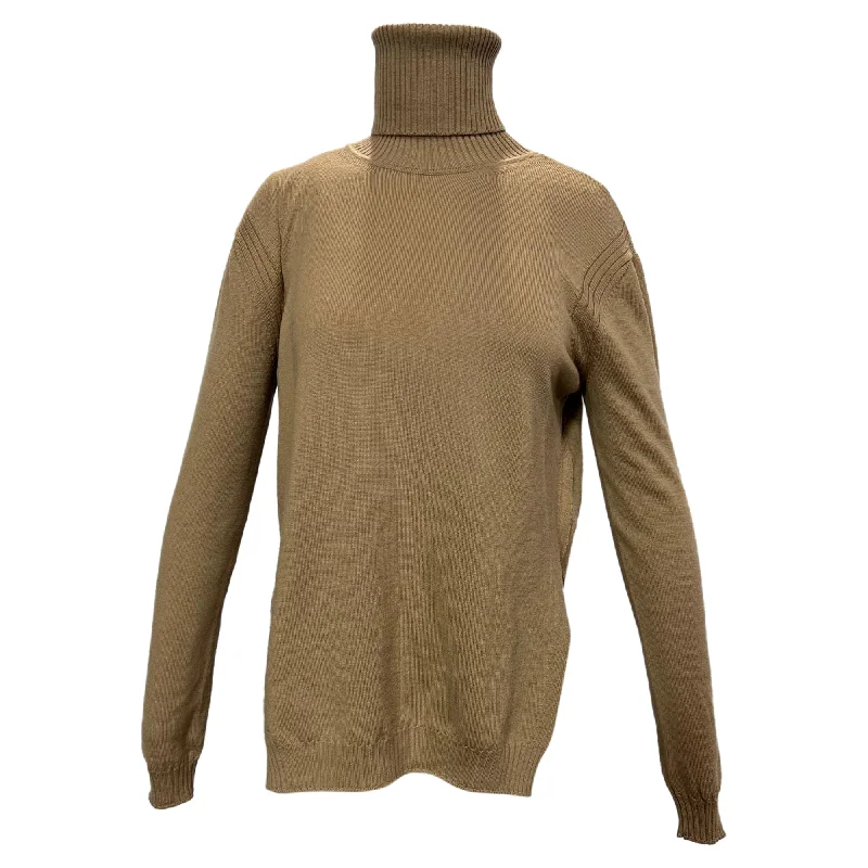 Quick-Dry SweatersN21 Turtleneck Long Sleeve Sweater in Brown Wool