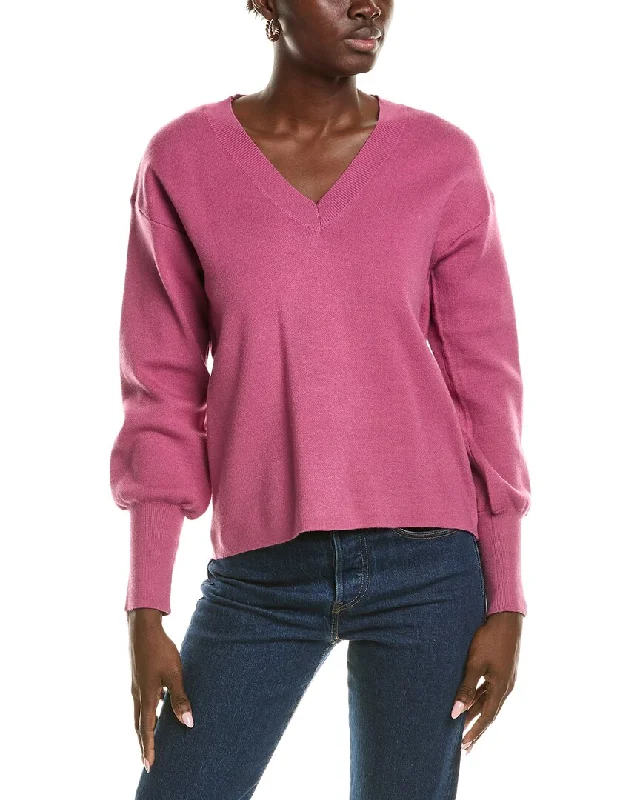 Cozy Embellished SweatersOAT NEW YORK V-Neck Sweater