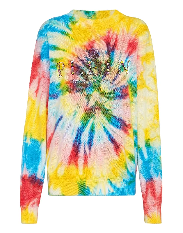 Extra-Large SweatersPullover Round Neck LS  Tie dye