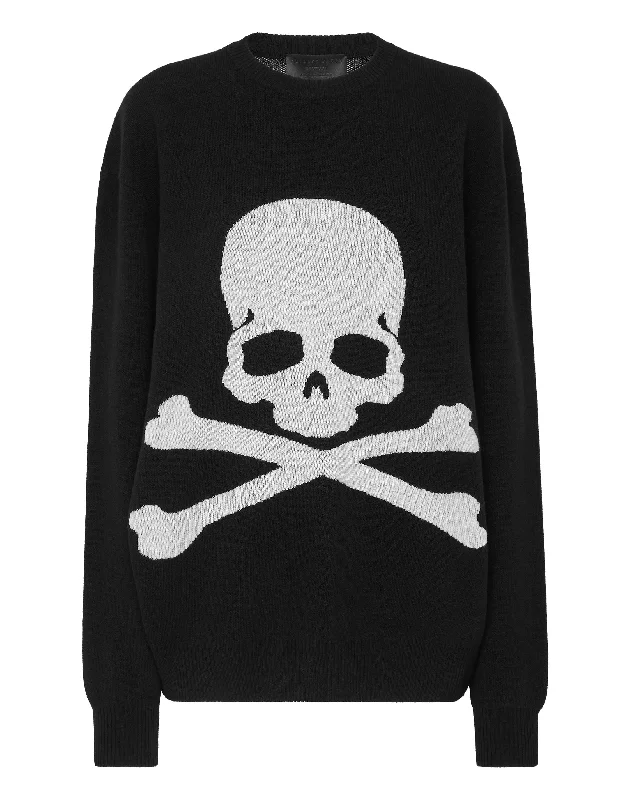 Colorful SweatersRound Neck Pullover LS Skull&Bones