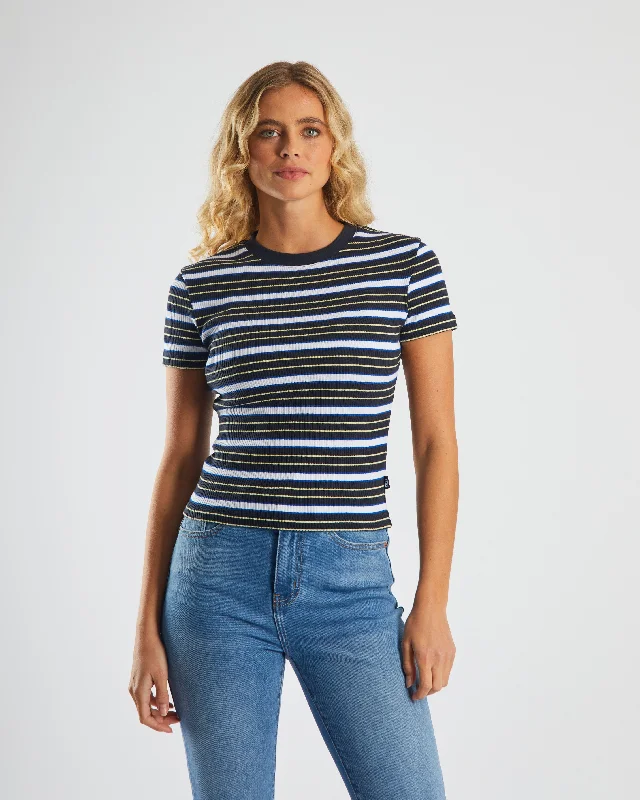 women's tops in solid colorsYolanda Tee Marine Navy