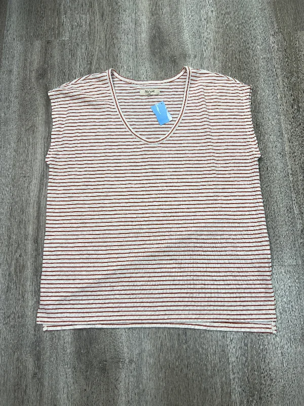 women's tops for those who want to add a touch of sophistication to their casual attireTop Short Sleeve Basic By Madewell In Striped Pattern, Size: S