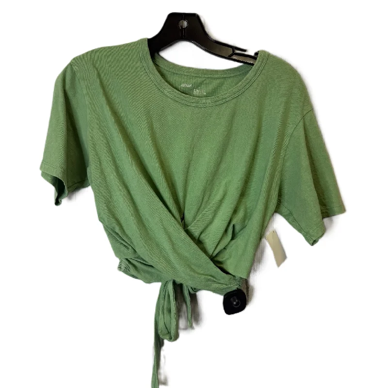 women's tops for casual FridaysTop Short Sleeve By Aerie In Green, Size: Xs