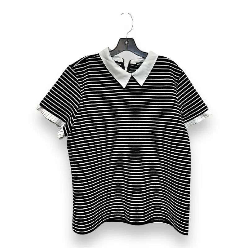 spaghetti strap women's topsTop Short Sleeve By Karl Lagerfeld In Striped Pattern, Size: Xl