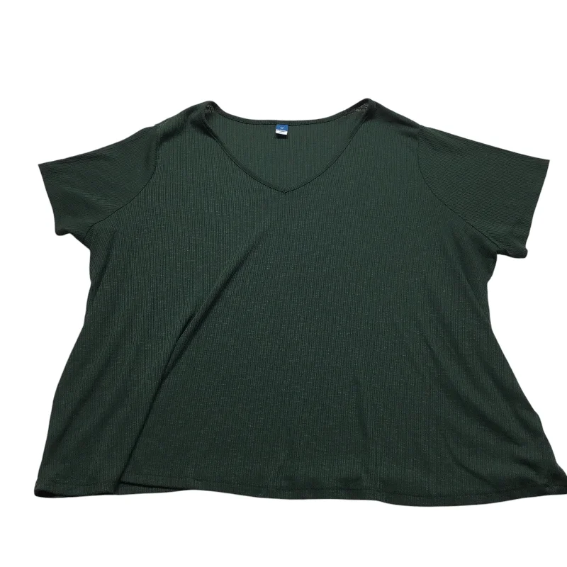 women's tops for glamorous eveningsTop Short Sleeve By Old Navy In Green, Size: 2x