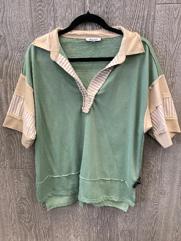 women's tops for picnics in the parkTop Short Sleeve By White Birch In Green, Size: S