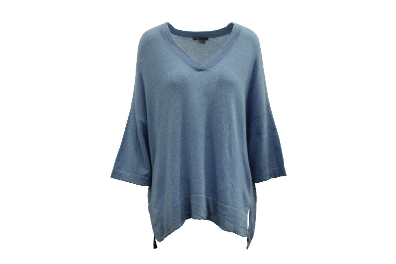 Fashionable SweatersVince Oversized Sweater in Light Blue Cashmere