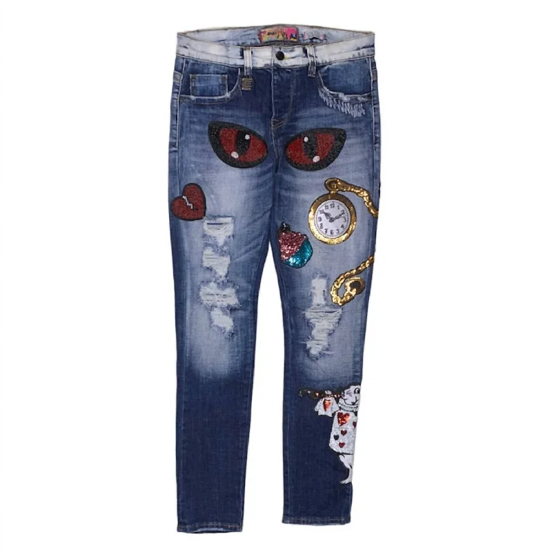 women's denim jeans for apple-shaped bodiesWomen's Chester Cat Jeans In Indigo