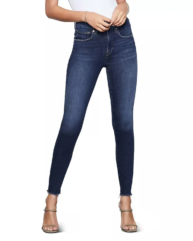 women's denim jeans with adjustable waistbandsWomen's Legs Raw Edge Jean In Blue