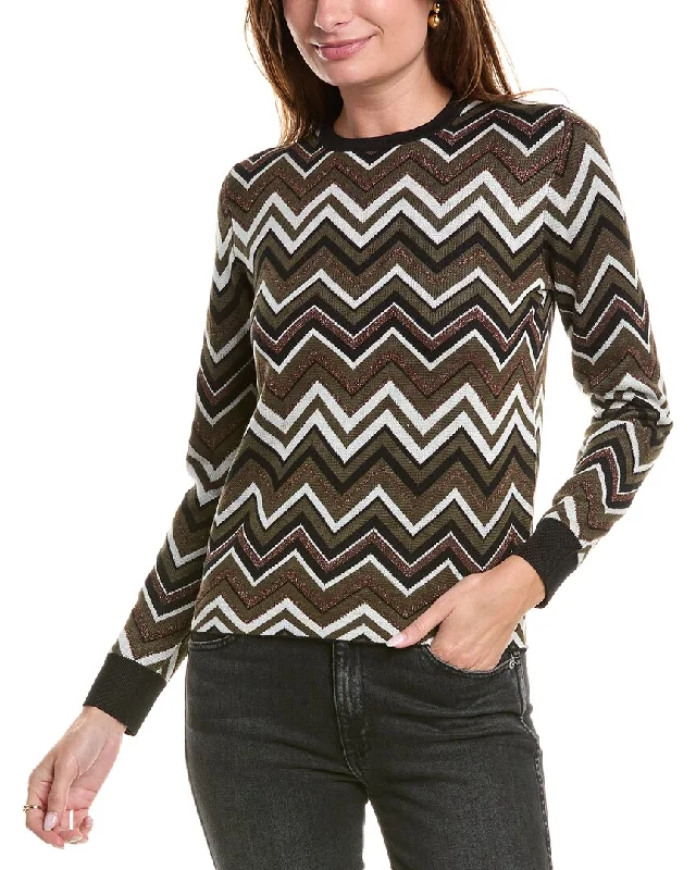 Turtle-Neck SweatersYAL New York Wave Print Pullover